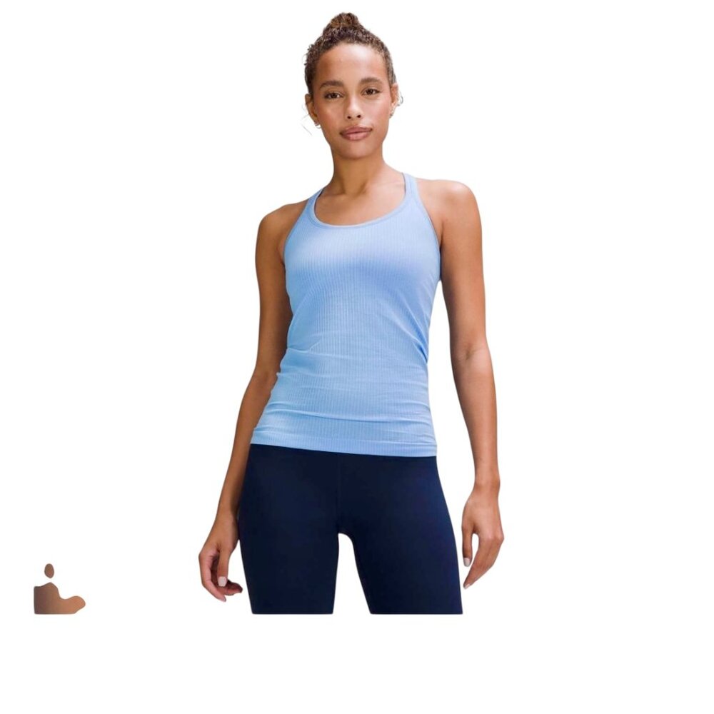 Lululemon Ebb to Street Tank Top, Color: Aero Blue, Size 10, Like New